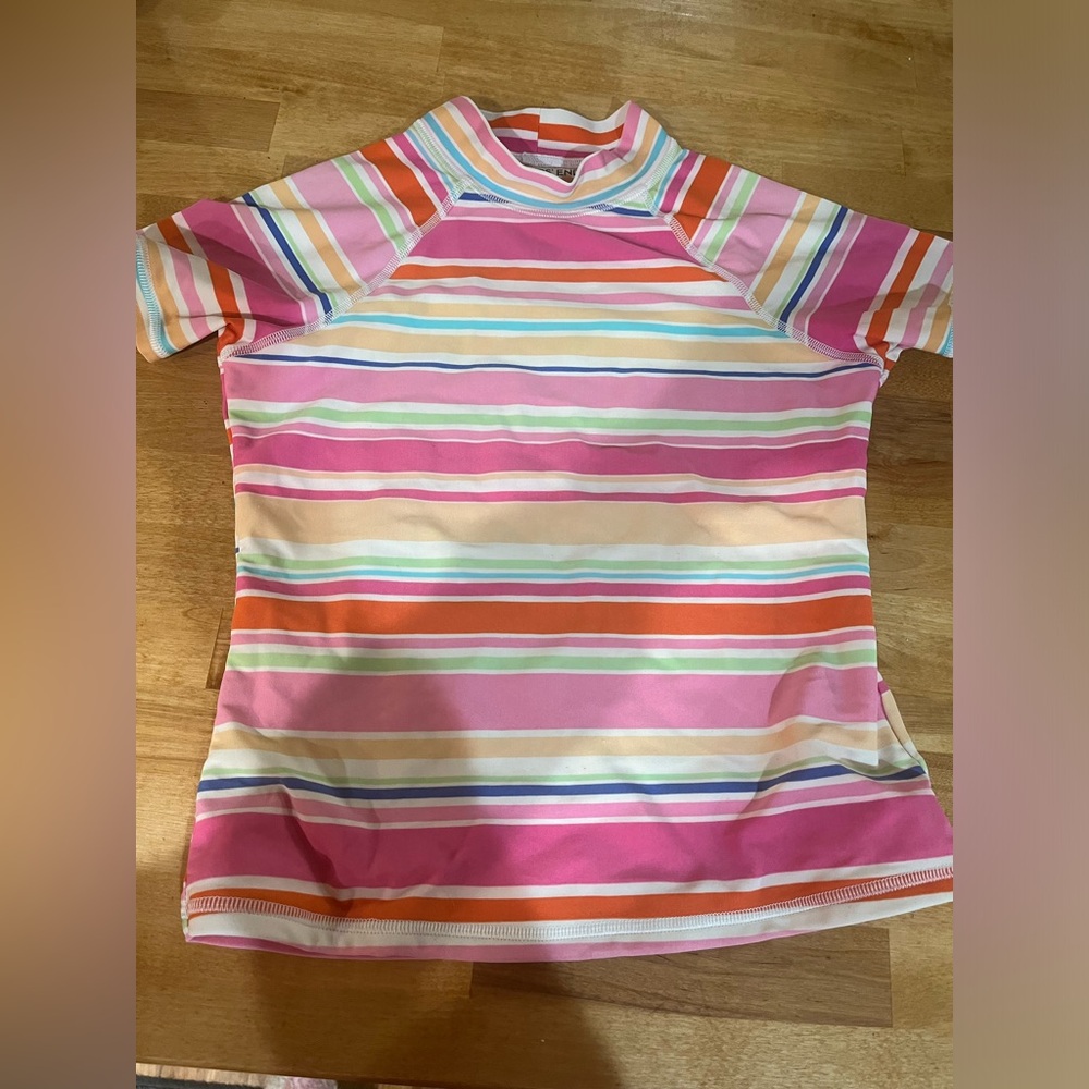 Girls lands end swim shirt size 8